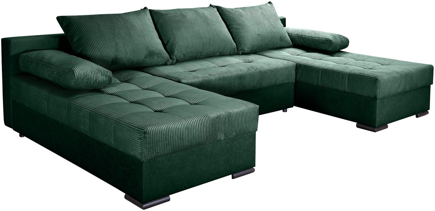 COLLECTION AB Wohnlandschaft Josy U-Form, B: 269 cm, auch in Cord, Schlaffunktion & Bettkasten, Federkern – Bild 4 von 5