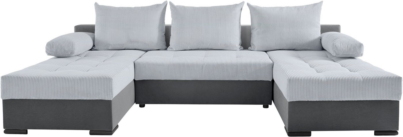 COLLECTION AB Wohnlandschaft Josy U-Form, B: 269 cm, auch in Cord, Schlaffunktion & Bettkasten, Federkern – Bild 2 von 5