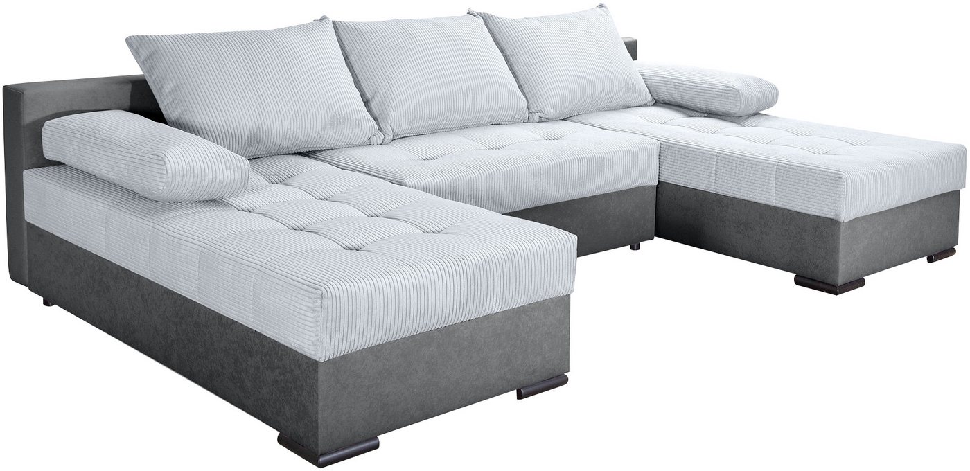 COLLECTION AB Wohnlandschaft Josy U-Form, B: 269 cm, auch in Cord, Schlaffunktion & Bettkasten, Federkern – Bild 4 von 5