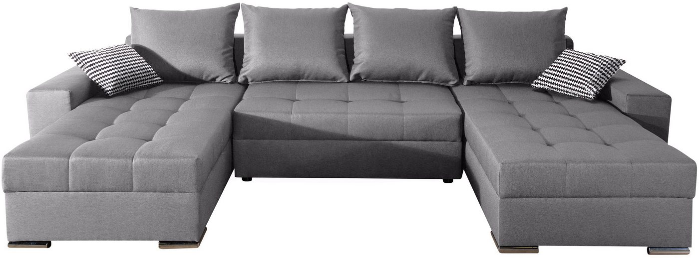 COLLECTION AB Wohnlandschaft Josy XL U-Form, Breite: 313 cm, Liegefl. 137x266 cm, Schlaffunktion, Bettkasten & 2 Zierkissen, Federkern – Bild 2 von 5