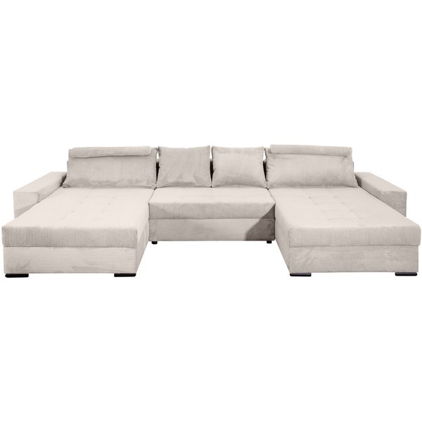 COLLECTION AB Wohnlandschaft Josy XXXL-Relax U-Form, B: 352 cm, Schlaffunktion, Bettkasten & 2 Nackenkissen, Federkern