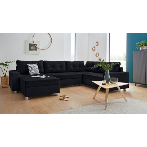 COLLECTION AB Wohnlandschaft Paris U-Form, B: 310 cm, 1 Zierkissen & Federkern, optional Schlaffunktion & Bettkasten