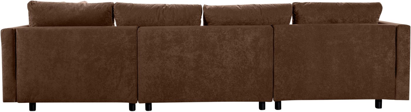 COLLECTION AB Wohnlandschaft Toni U-Form, B: 298 cm, XXL-Liegefläche mit Hocker 3 Stoffqualitäten, Set: Sofa & Hocker, 3 Zierkissen, Federkern – Bild 5 von 5