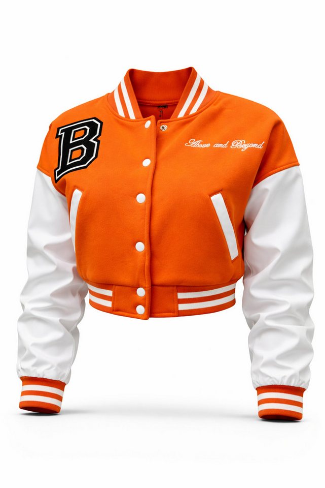 Worldclassca Collegejacke Worldclassca Damen Crop Collegejacke Übergangsjacke Bomberjacke – Bild 2 von 2