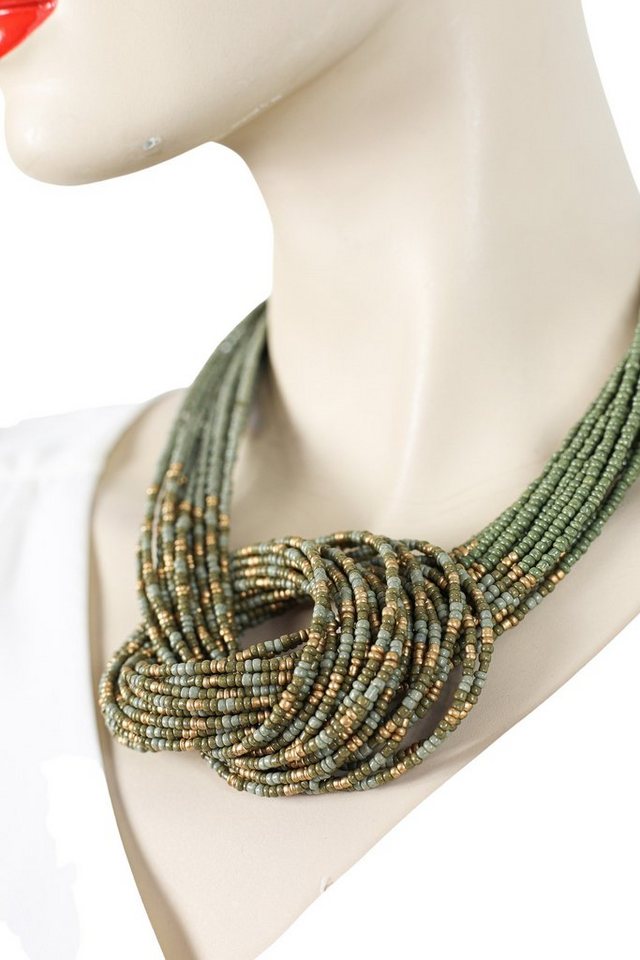 COLLEZIONE ALESSANDRO Kette mit Anhänger Devi, mehrreihige Kette mit Knoten – Bild 3 von 4