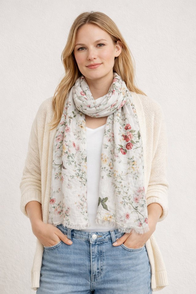 COLLEZIONE ALESSANDRO Modeschal Flora, (1-St), aus super-soft Viskose, mit Blumen Motiv – Bild 2 von 2