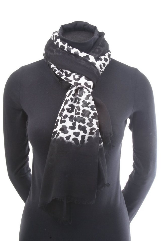 COLLEZIONE ALESSANDRO Modeschal Lina, (1-St), mit Leopardenmuster und schwarzer Umrandung – Bild 2 von 4