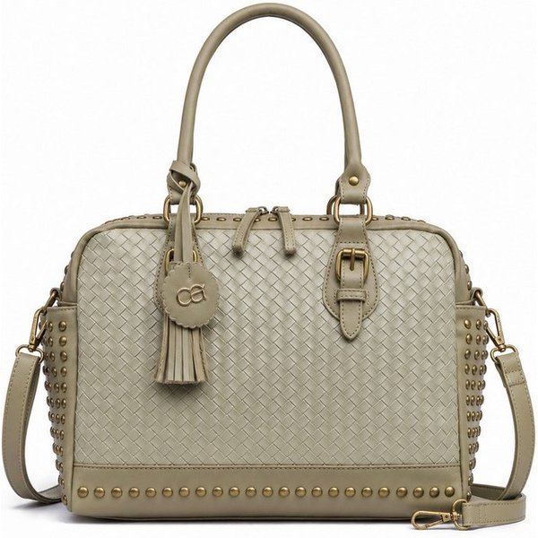 COLLEZIONE ALESSANDRO Schultertasche Berlin, mit Nieten und Flechtung