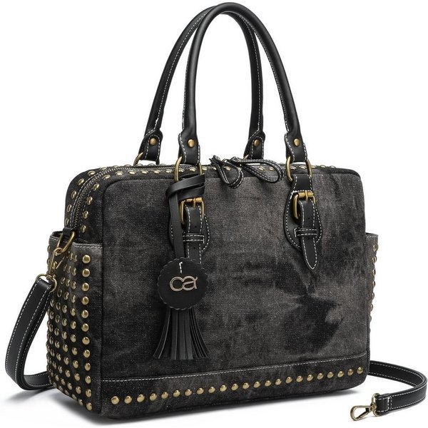 COLLEZIONE ALESSANDRO Schultertasche Denim, aus griffigem Jeansstoff mit Nieten