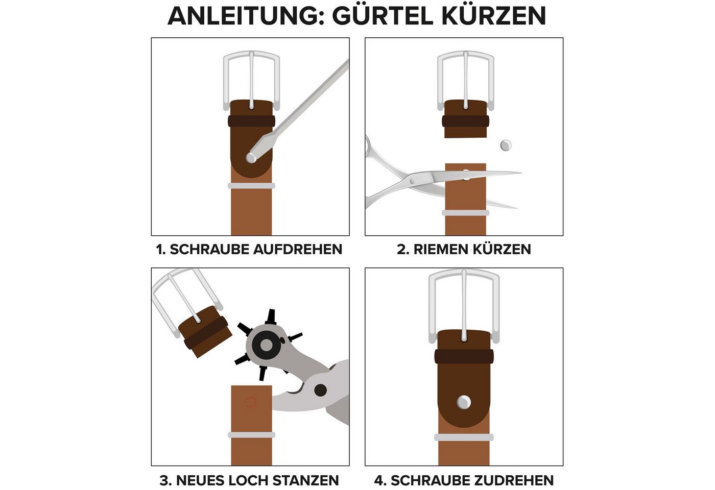 COLOGNEBELT Ledergürtel A10-SL echtes Leder, schmal, Damengürtel – Bild 4 von 5