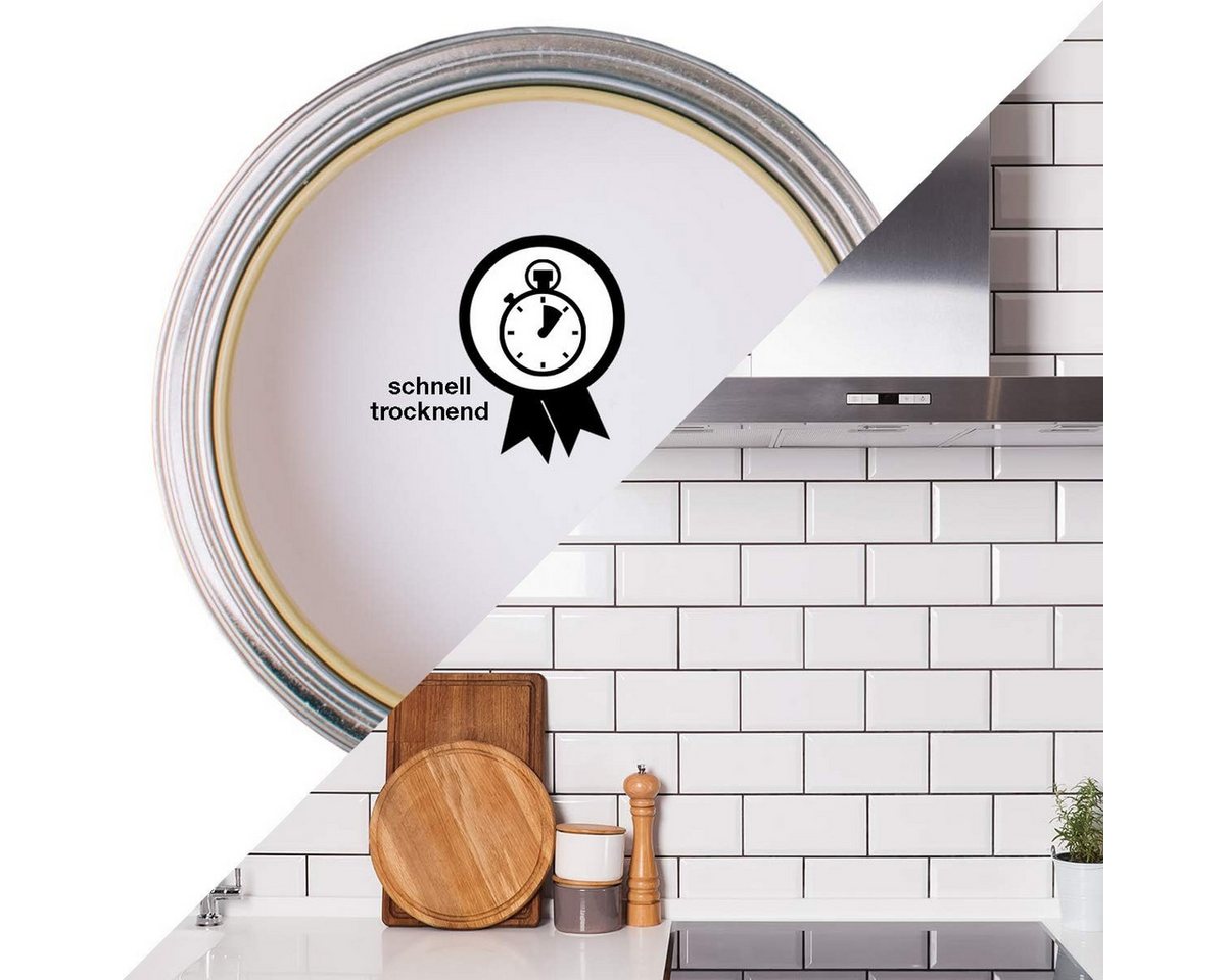 ColourPlus Fliesenlack Fliesenlack für Küche & Bad, Wand- & Bodenfliesen, hochdeckend, wasserbeständig, für Feuchträume, überstreichbar – Bild 5 von 5