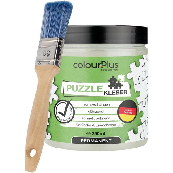 ColourPlus Puzzlekleber Puzzlekleber, permanent, glänzend, schnelltrocknend, trocknet transparent