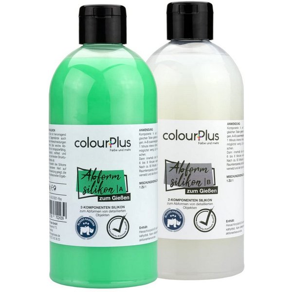ColourPlus Spachtelmasse Abformsilikon, 2K-Silikon 1:1, detailtreu, reißfest, schrumpfungsfrei, geruchlos