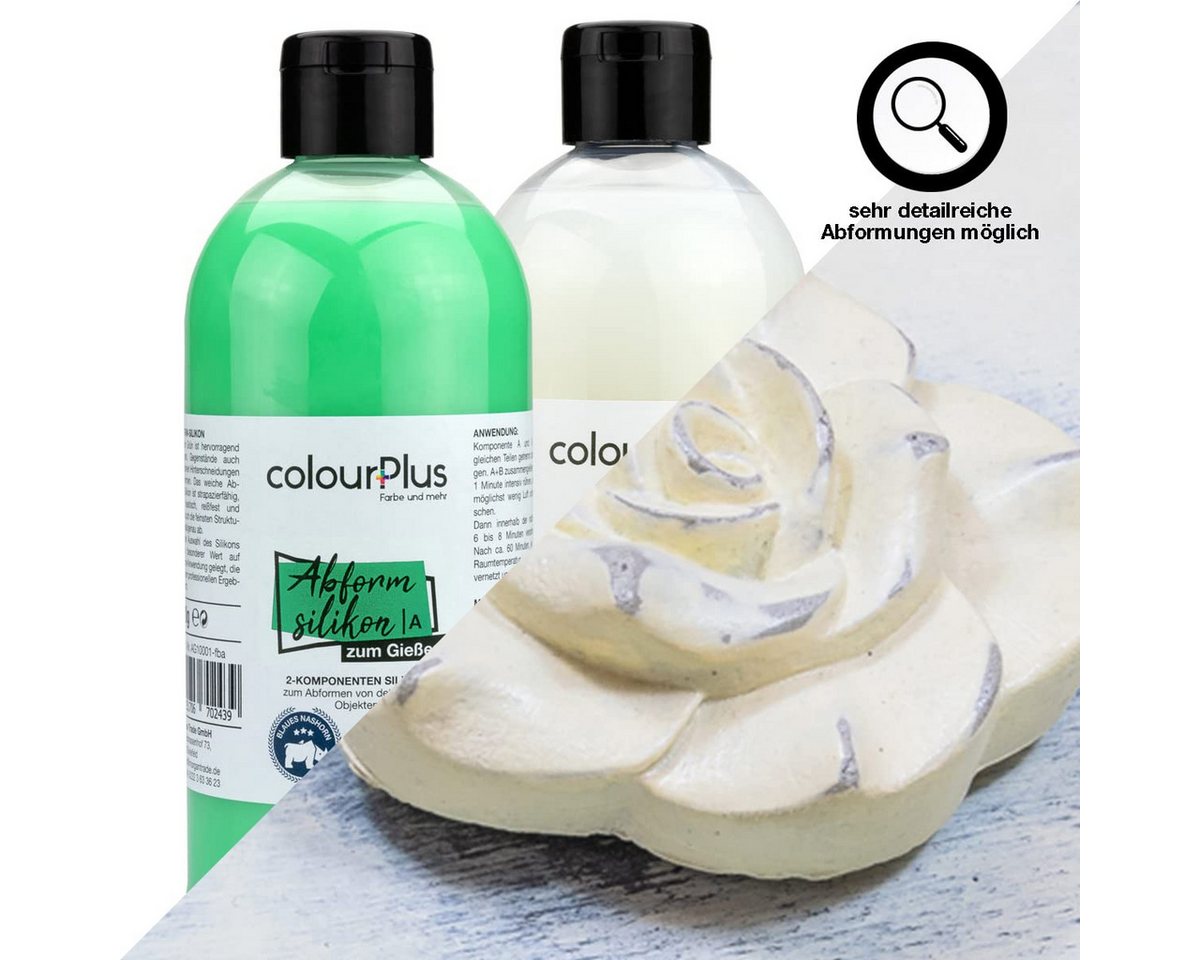 ColourPlus Spachtelmasse Abformsilikon, 2K-Silikon 1:1, detailtreu, reißfest, schrumpfungsfrei, geruchlos – Bild 4 von 5
