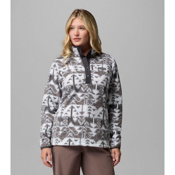 Columbia Fleecepullover Benton Springs Printed 1/2 Snap mit Halber Druckknopfverschluss, Langarm-Design, aus Nylon