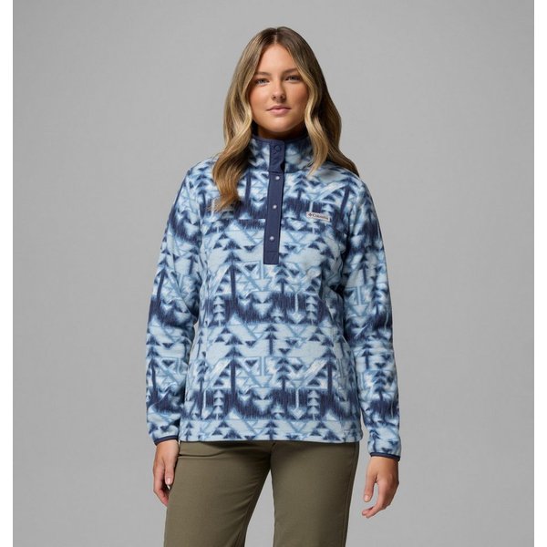 Columbia Fleecepullover Benton Springs Printed 1/2 Snap mit Halber Druckknopfverschluss, Langarm-Design, aus Nylon