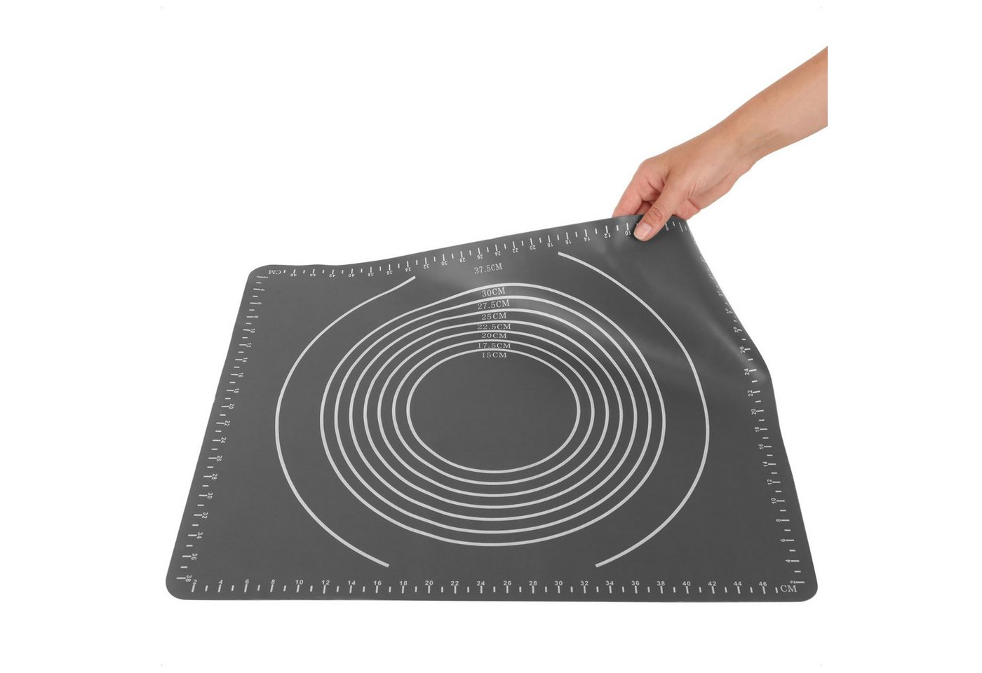 com-four Backmatte Silikon Backmatte - nachhaltige Alternative zu Backpapier, (1-tlg), rutschfeste Backunterlage für den Backofen – Bild 5 von 5