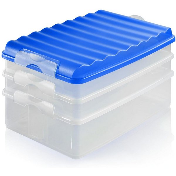 com-four Frischhaltedose Lunch-Box mit mehreren Fächern - Aufschnittbox stapelbar, (4-tlg)