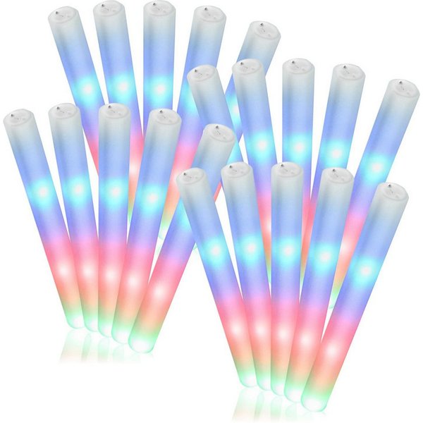 com-four LED Dekolicht, Farbflash-Stick RGB 40 cm lang - Schaumstoffrolle