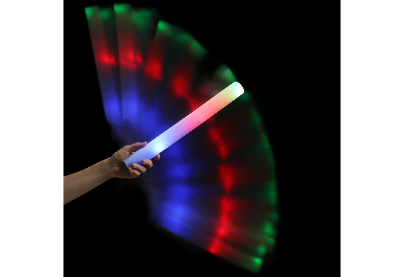com-four LED Dekolicht, Farbflash-Stick RGB 40 cm lang - Schaumstoffrolle – Bild 3 von 5