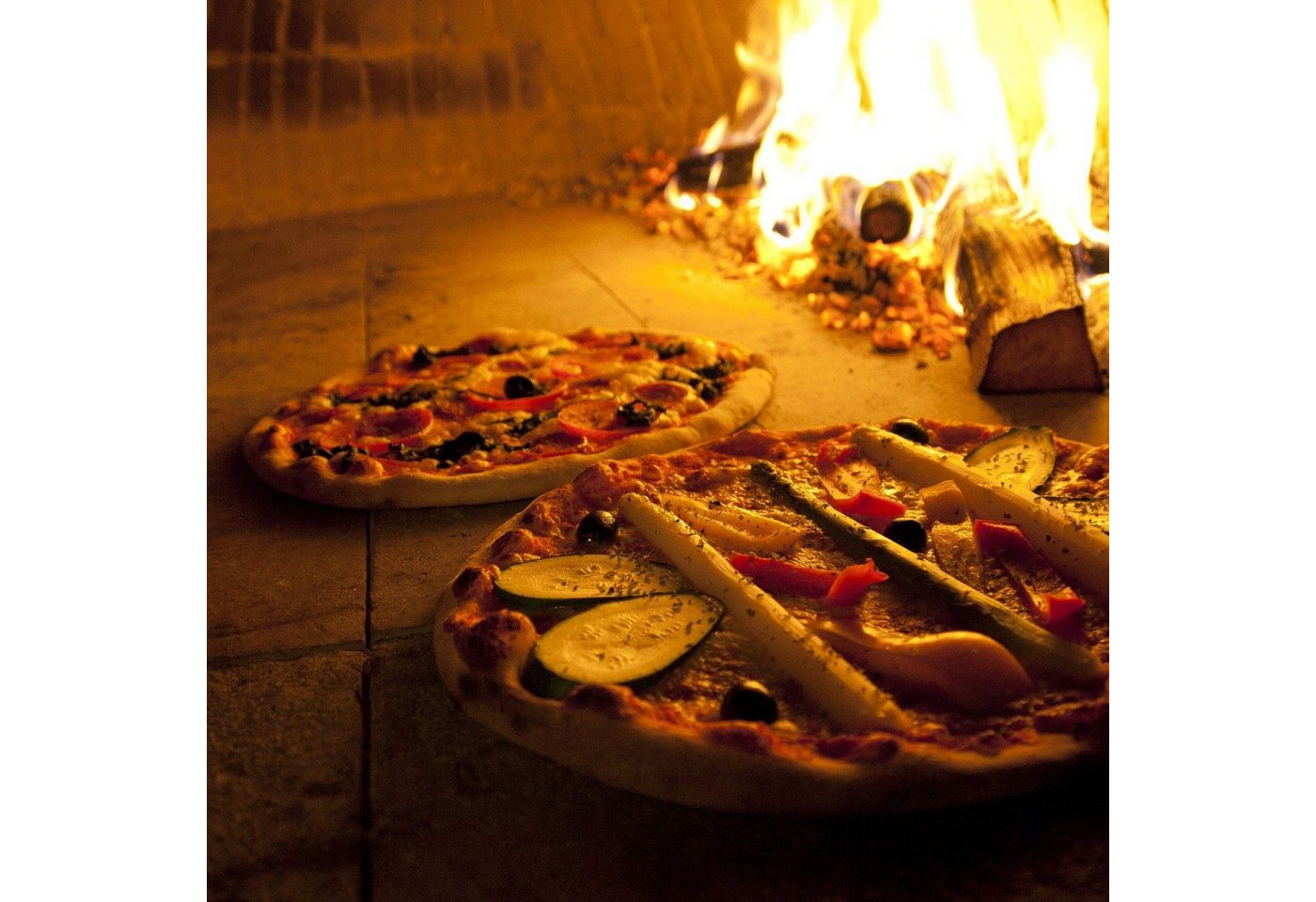 com-four Pizzaschieber Pizzaschaufel aus rostfreiem Edelstahl, Pizza- und Kuchenheber mit Holzgriff – Bild 3 von 5