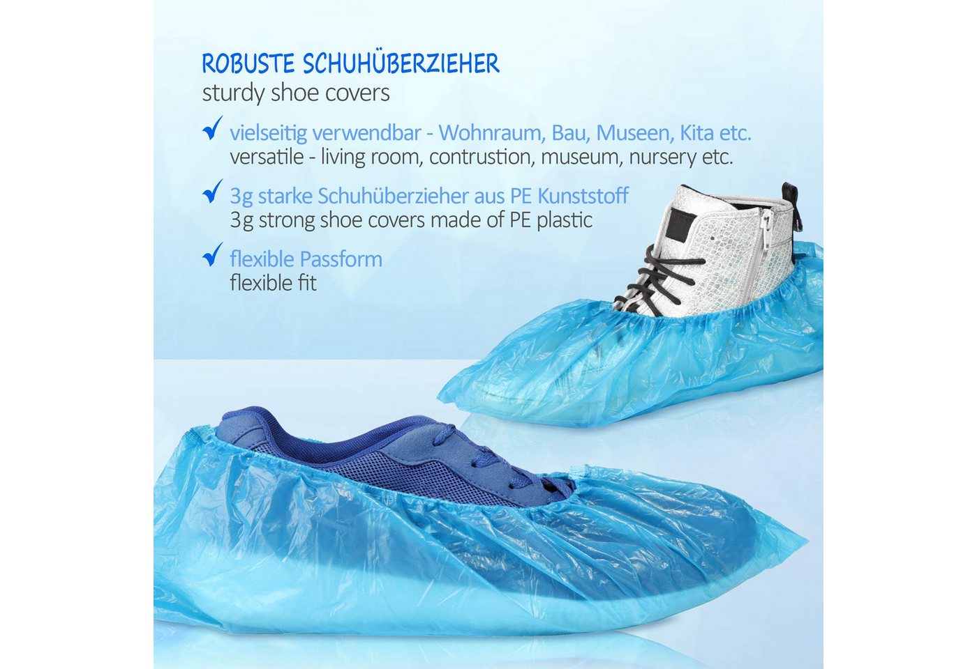 com-four Schuhüberzieher Einweg Überziehschuhe (100-St) – Bild 3 von 5