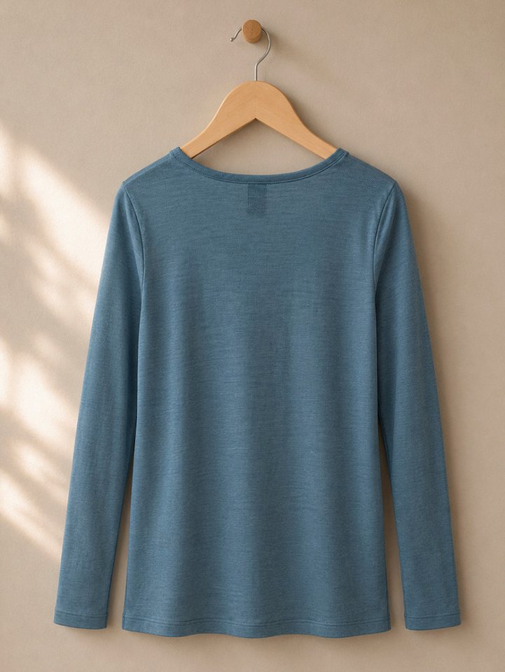 comazo Langarmshirt aus Merinowolle und Seide – Bild 2 von 2