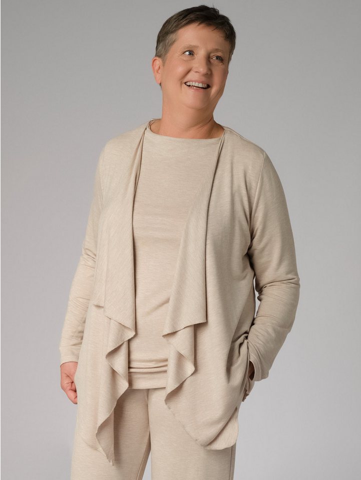 comazo Sweatjacke mit Wasserfallkragen – Bild 4 von 5