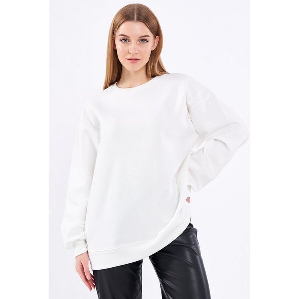 COMEOR Sweatshirt Damen Oversize Pullover Langarm Baumwolle