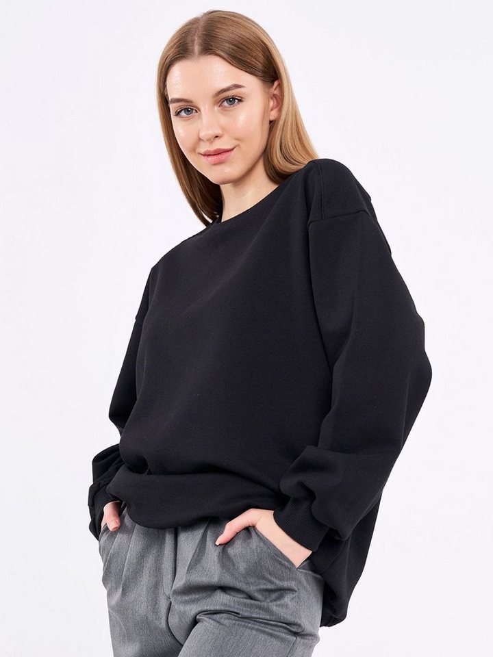 COMEOR Sweatshirt Damen Oversize Pullover Langarm Baumwolle – Bild 2 von 5