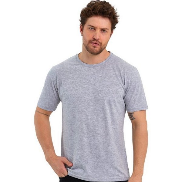 COMEOR T-Shirt Herren Basic T-Shirts Baumwolle (Packung, 1-tlg) mit gerader Ärmel Abschluss