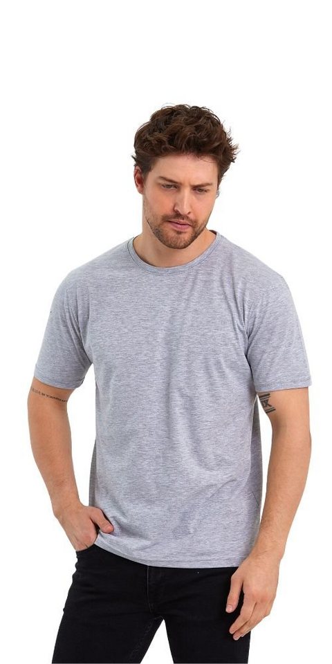 COMEOR T-Shirt Herren Basic T-Shirts Baumwolle (Packung, 1-tlg) mit gerader Ärmel Abschluss – Bild 5 von 5