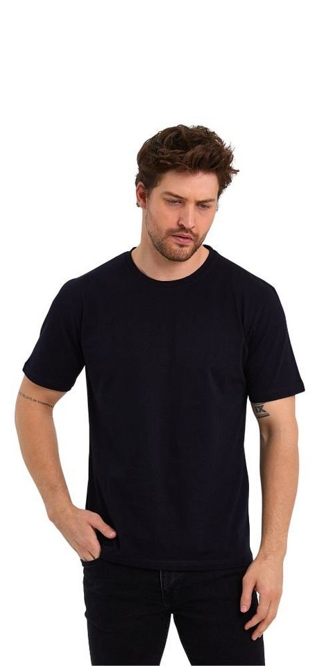 COMEOR T-Shirt Herren Basic T-Shirts Baumwolle (Packung, 1-tlg) mit gerader Ärmel Abschluss – Bild 4 von 5