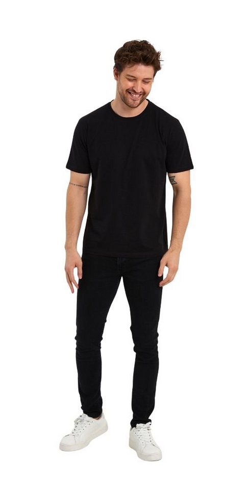COMEOR T-Shirt Herren Basic T-Shirts Baumwolle (Packung, 1-tlg) mit gerader Ärmel Abschluss – Bild 3 von 5