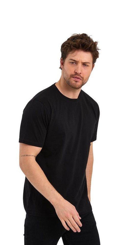 COMEOR T-Shirt Herren Basic T-Shirts Baumwolle (Packung, 1-tlg) mit gerader Ärmel Abschluss – Bild 5 von 5