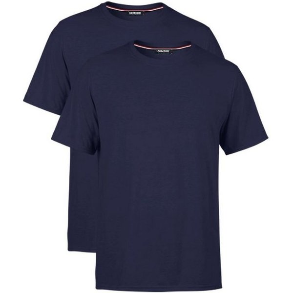 COMEOR T-Shirt Herren Basic T-Shirts Baumwolle (Packung, 2-tlg) mit gerader Ärmel Abschluss