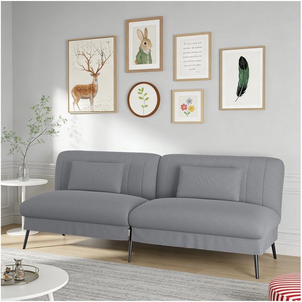 COMHOMA Schlafsofa Klappbares Schlafsofa 2-in-1 Couch, Multifunktionales Sofa, mit Großer Liegefläche, Platzsparendes Bettsofa