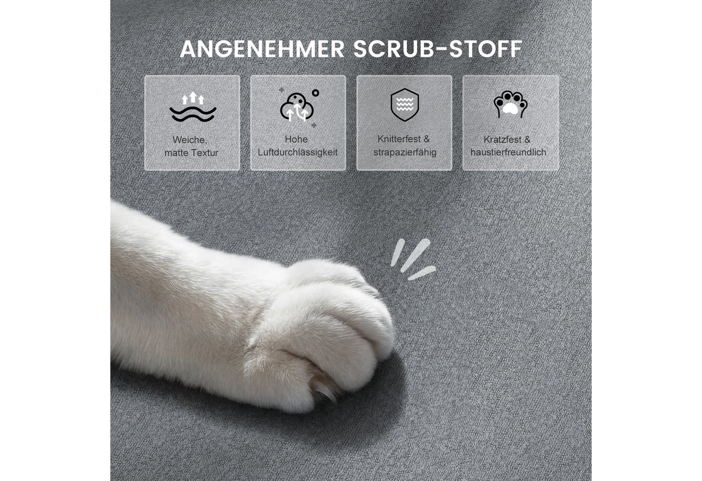 COMHOMA Schlafsofa Klappbares Schlafsofa 2-in-1 Couch, Multifunktionales Sofa, mit Großer Liegefläche, Platzsparendes Bettsofa – Bild 3 von 5