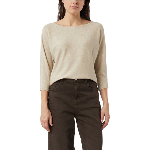 comma 3/4 Arm-Pullover mit Glitzerdetails