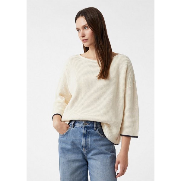 comma 3/4 Arm-Pullover Strickpullover Pullover im Boxy Fit mit Kontrastdetails