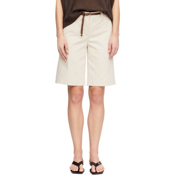 comma Bermudas mit Flechtgürtel