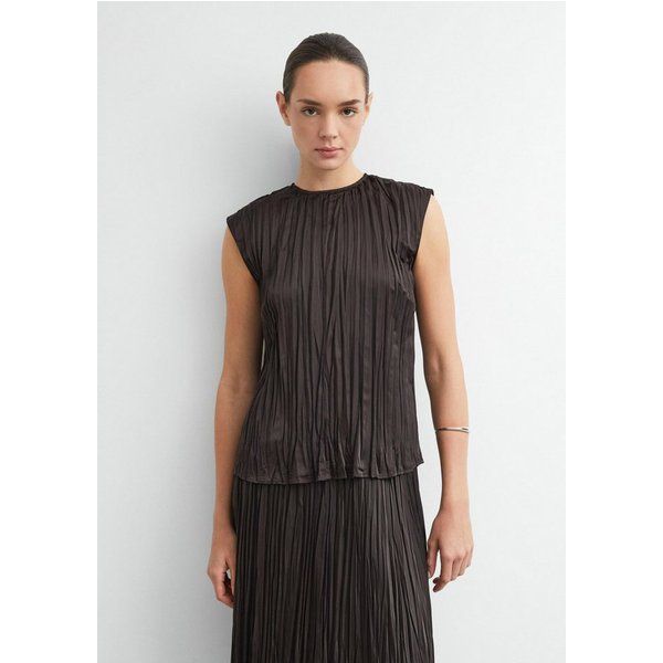 comma Blusentop Bluse Blusentop aus crinkled Plissée