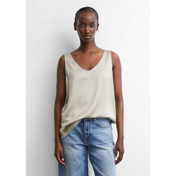 comma Blusentop Bluse Satin-Top aus Viskosemix