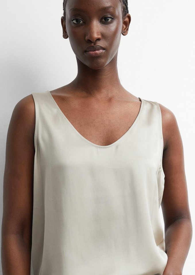 comma Blusentop Bluse Satin-Top aus Viskosemix – Bild 4 von 5