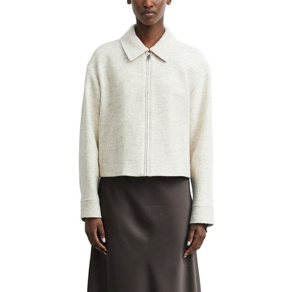 comma Bouclèjacke mit wärmender Wolle, kurze Passform