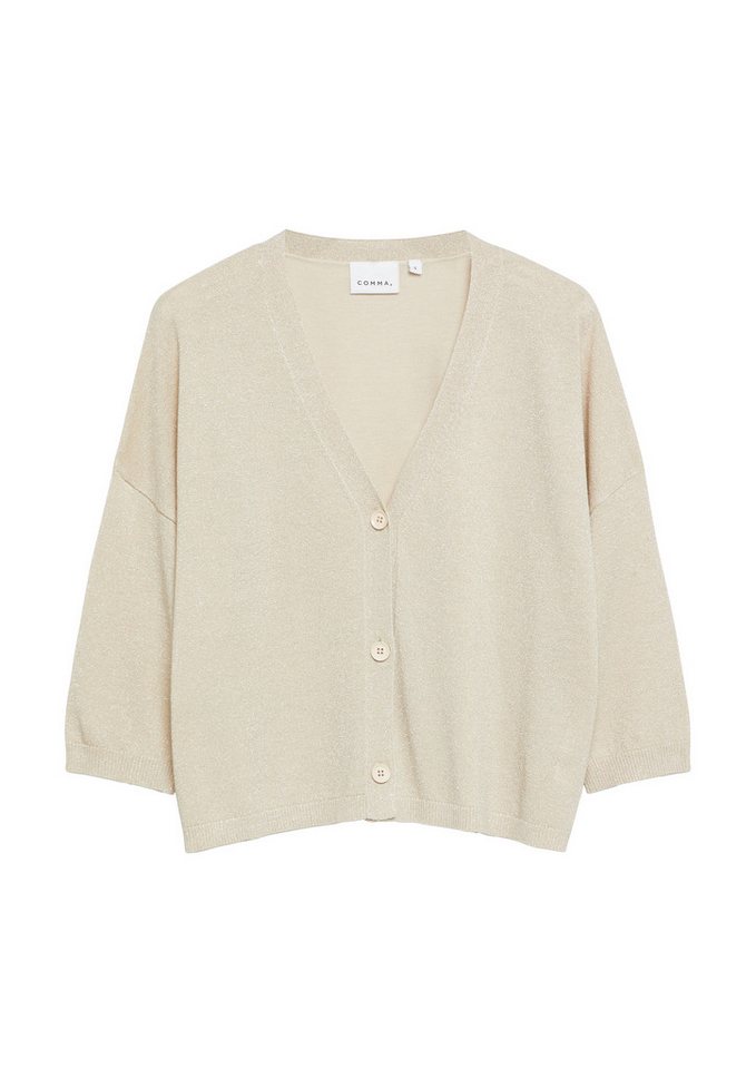 comma Cardigan Strickjacke Strickjacke mit Glitzergarn – Bild 2 von 5