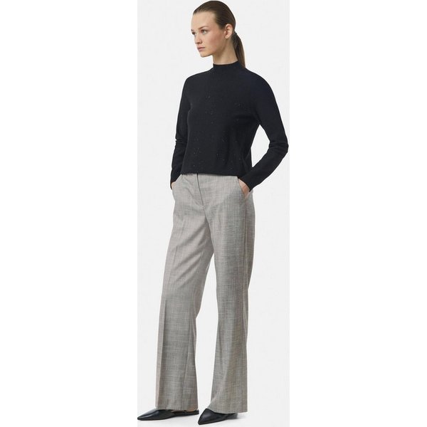 comma Chinos Hose Gemusterte Hose mit Wide Leg