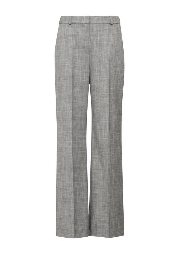 comma Chinos Hose Gemusterte Hose mit Wide Leg – Bild 2 von 5