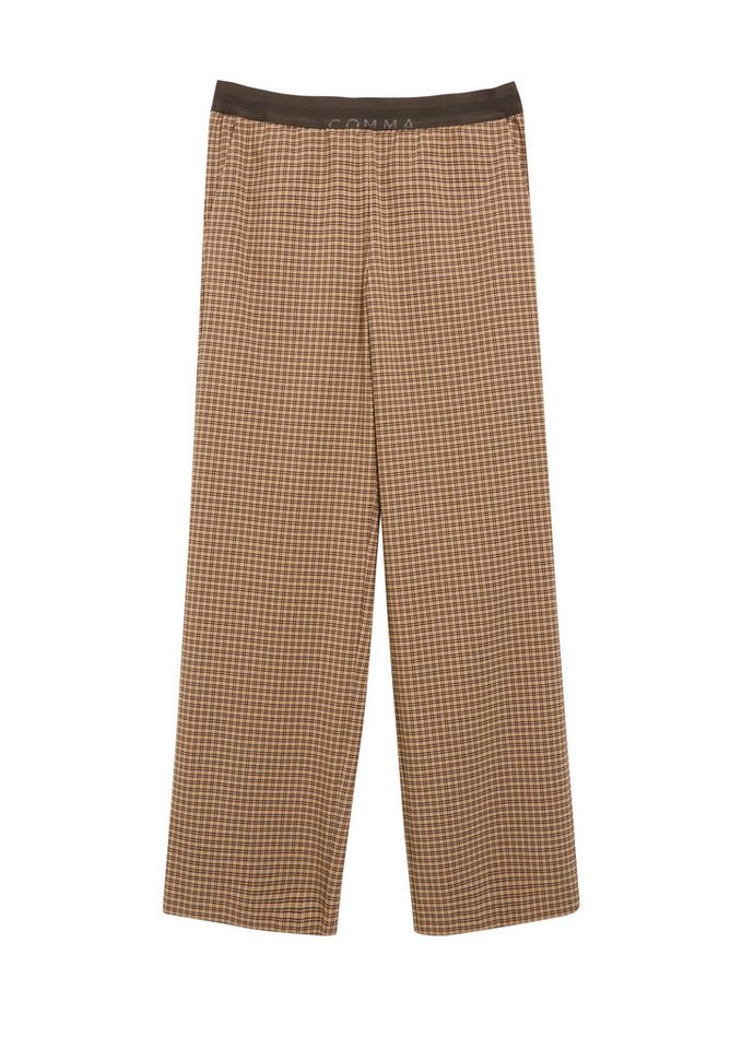 comma Chinos Hose Karohose mit Elastikbund – Bild 2 von 5