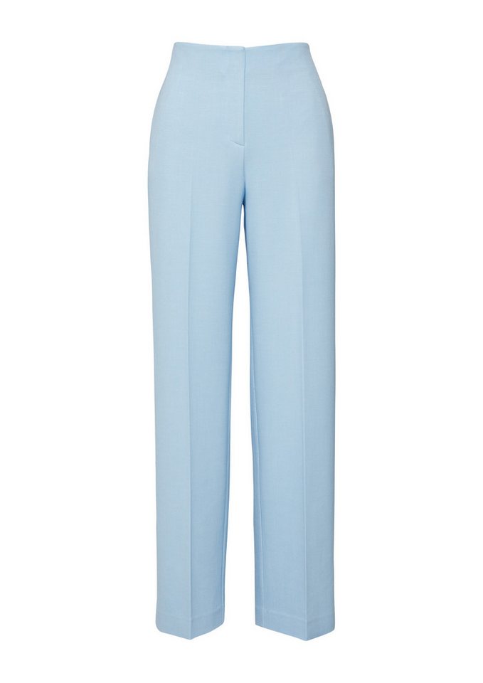 comma Chinos Hose Marlenehose aus Viskosemix mit Strukturmuster – Bild 2 von 5